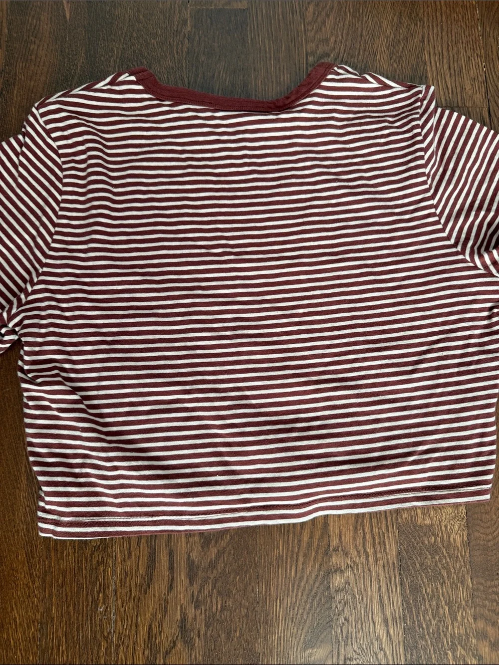 striped cotton on crop top